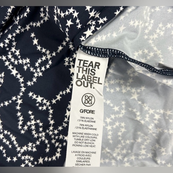 G/FORE G4 Womens Golf Shirt Polo Neck Logo Printed Sleeveless Small Twilight - Picture 4 of 5